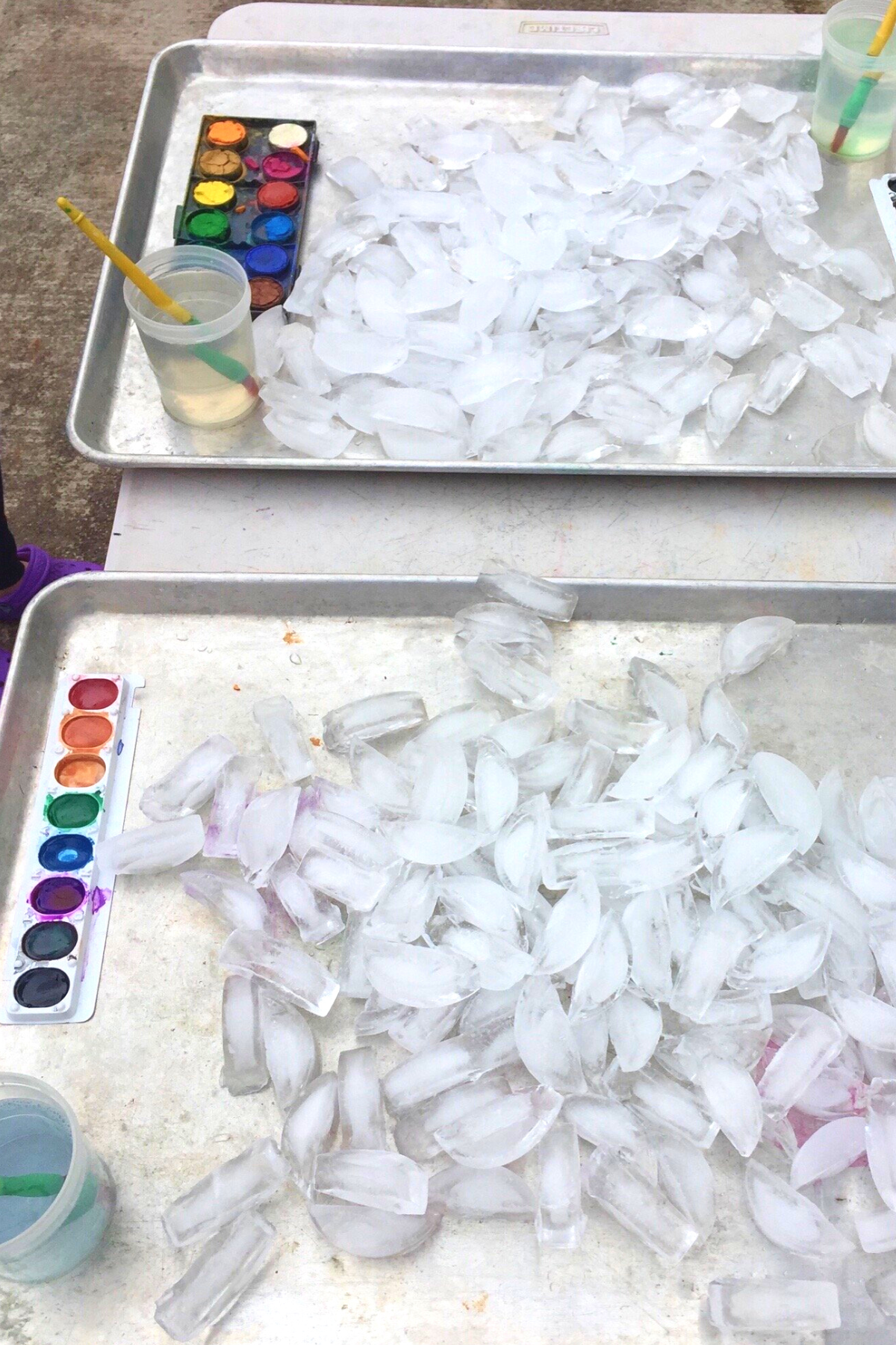 Painting on Ice Cubes - Friends Art Lab