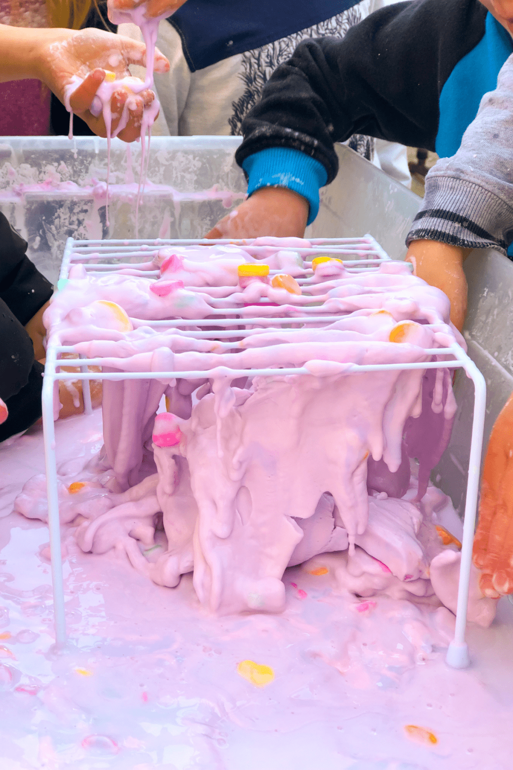 Candy Heart Oobleck - Preschool Valentine's Day Science - Friends Art Lab