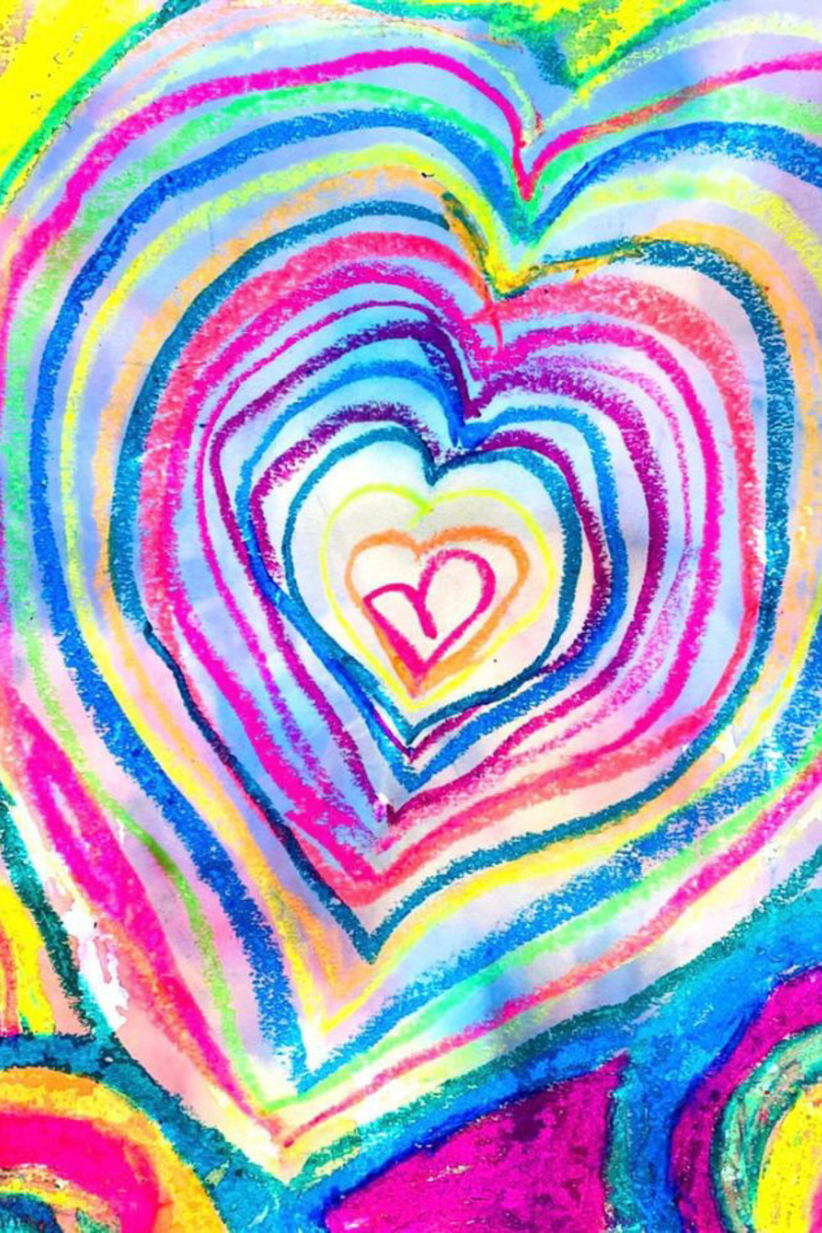 Photo inspiration: Concentric Heart Art Drawing Activity Photo Inspiration