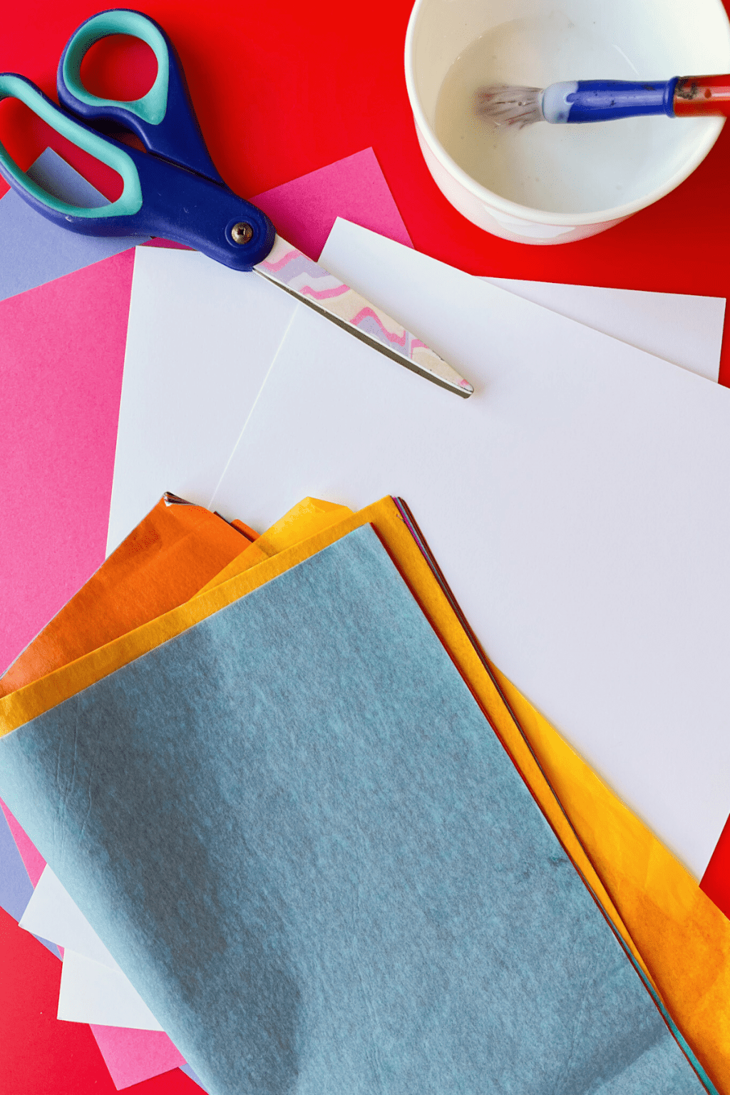 Scrunched Tissue Paper Heart Art - Friends Art Lab
