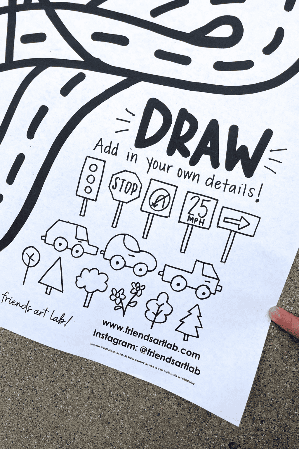City Theme Giant Coloring Banner - Friends Art Lab