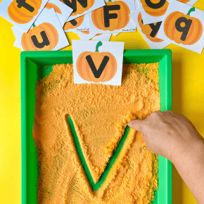 Fall Sensory Writing Activity + Free Printable Pumpkin Cards - Friends ...