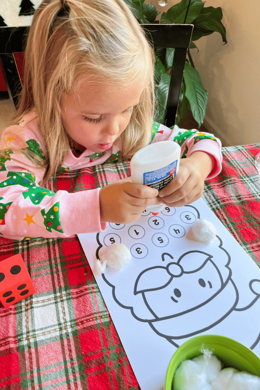 Christmas Math Game: Count and Cover Santa’s Beard - Friends Art Lab