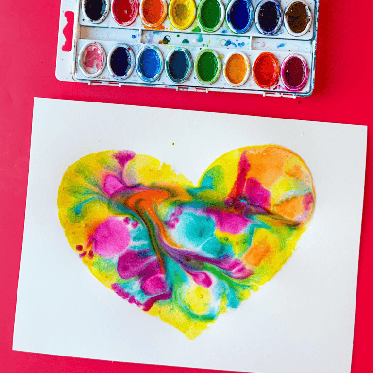 Scrunched Tissue Paper Heart Art - Friends Art Lab