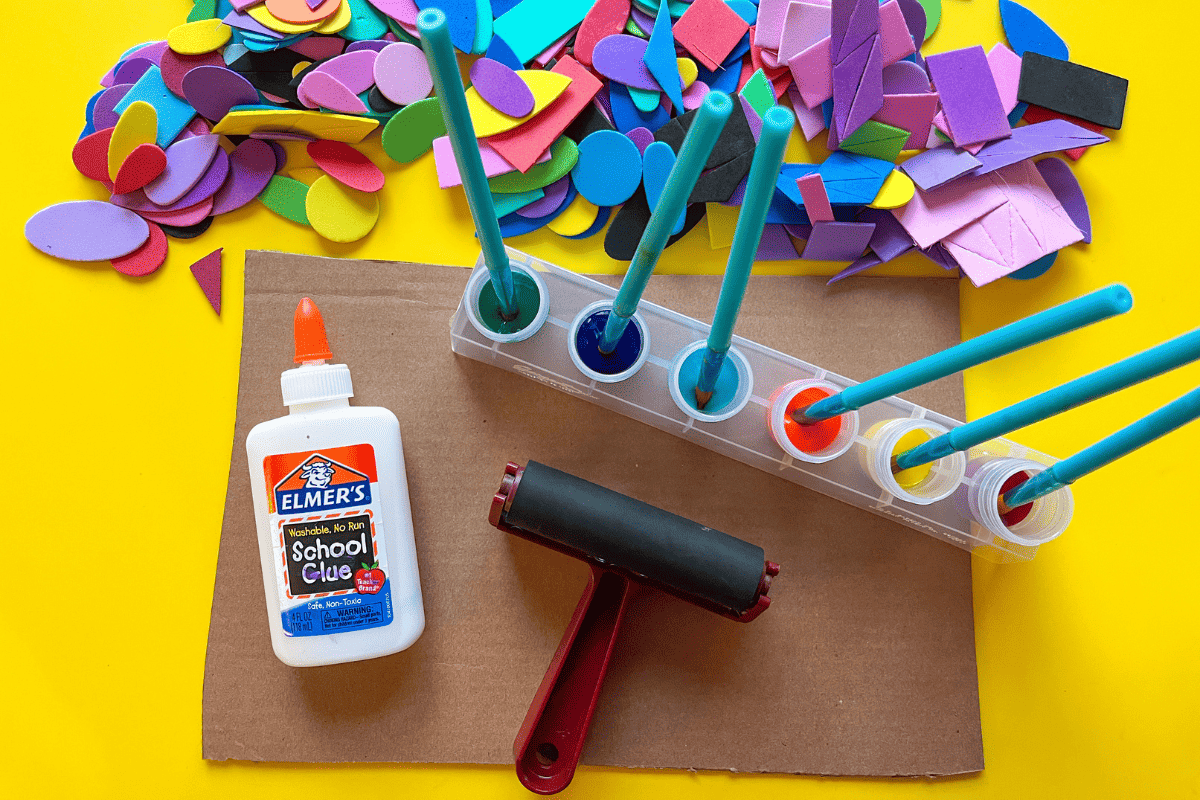 Collagraph Materials Foam Shape Collagraphs for Kids - Friends Art Lab
