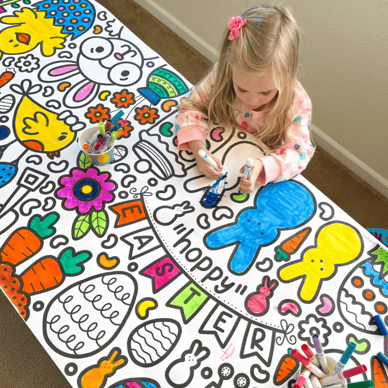 Giant 10-Foot Easter Coloring Banner - Friends Art Lab