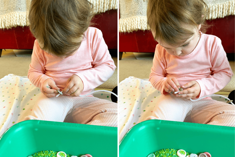 Image showcasing Button Sensory Bin - Friends Art Lab