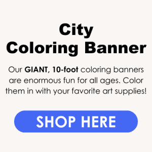 City Theme Giant Coloring Banner - Friends Art Lab