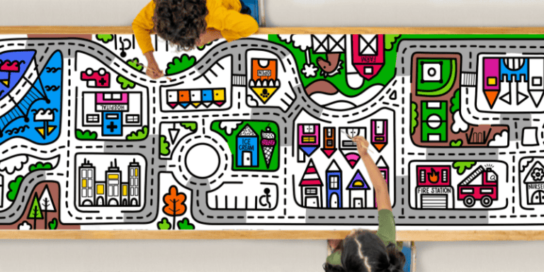 City Theme Giant Coloring Banner - Friends Art Lab