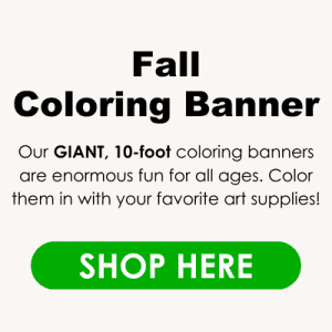 Fall Giant Coloring Poster Fall Activity for Kids - Friends Art Lab