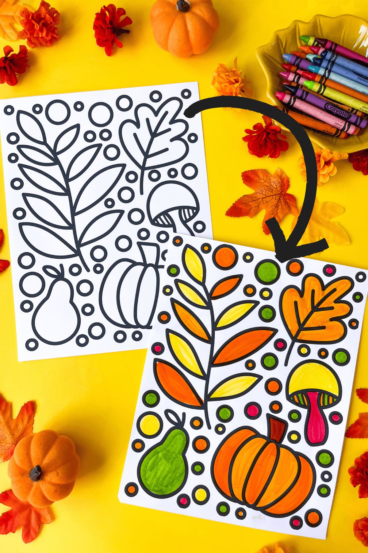 Fall Coloring Pages for Kids: Preschool Fall Activity - Friends Art Lab