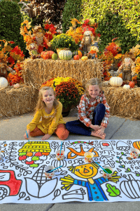 Fall Giant Coloring Poster Fall Activity for Kids - Friends Art Lab