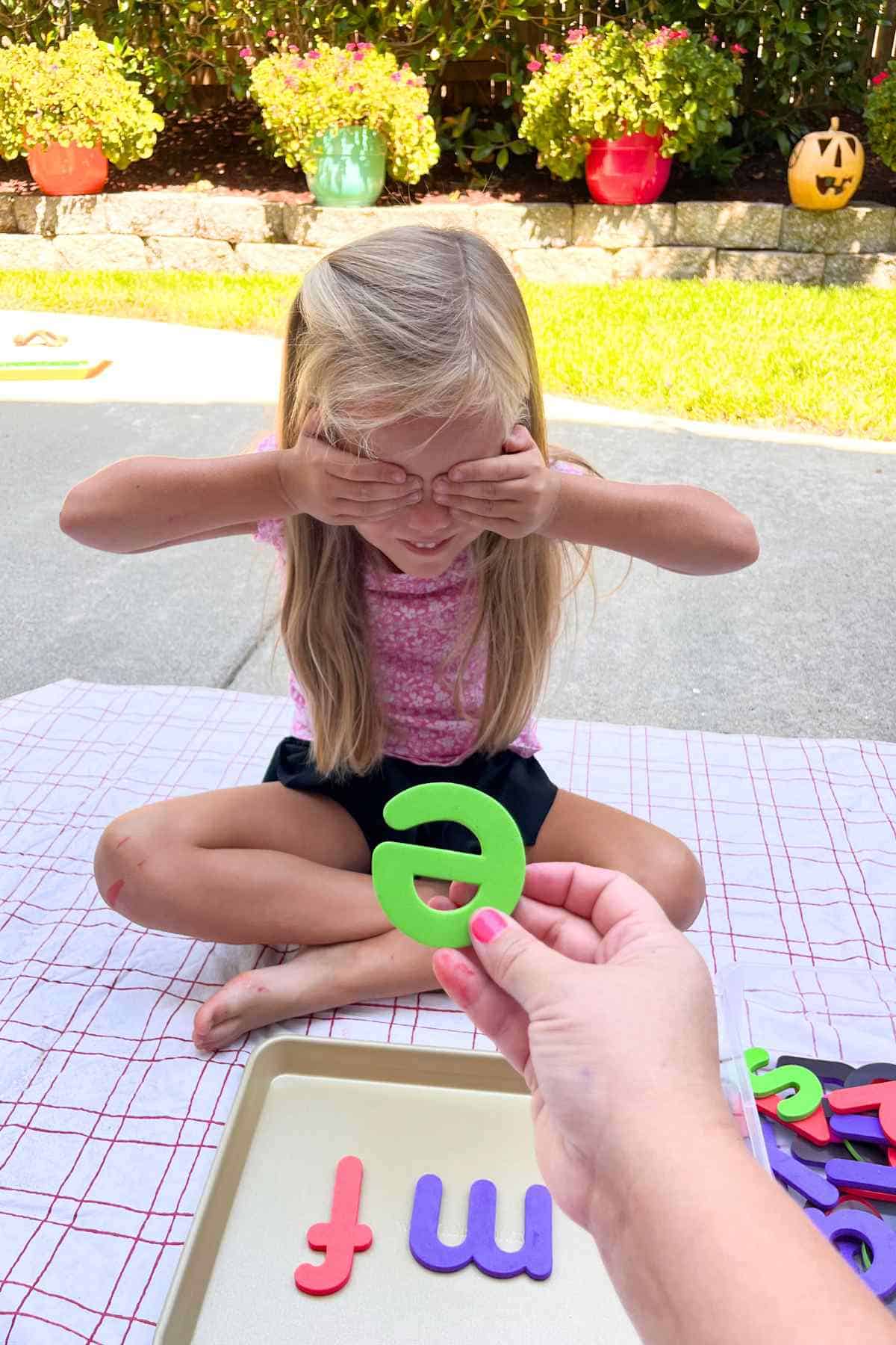 Preschool Letter Memory Game - Friends Art Lab