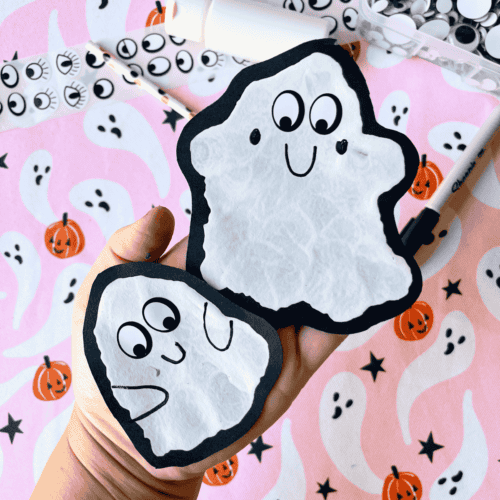 Blow Paint Ghosts - Easy Preschool Halloween Craft - Friends Art Lab