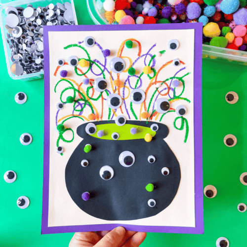 Bubbling Witch Cauldron Craft for Kids - Friends Art Lab