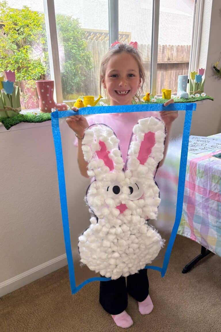 Fluffy Rabbit Craft Fuzzy Easter Bunny Craft with Cotton Balls - Friends Art Lab