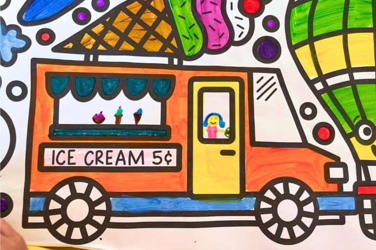 Vehicle Giant Coloring Poster - Friends Art Lab