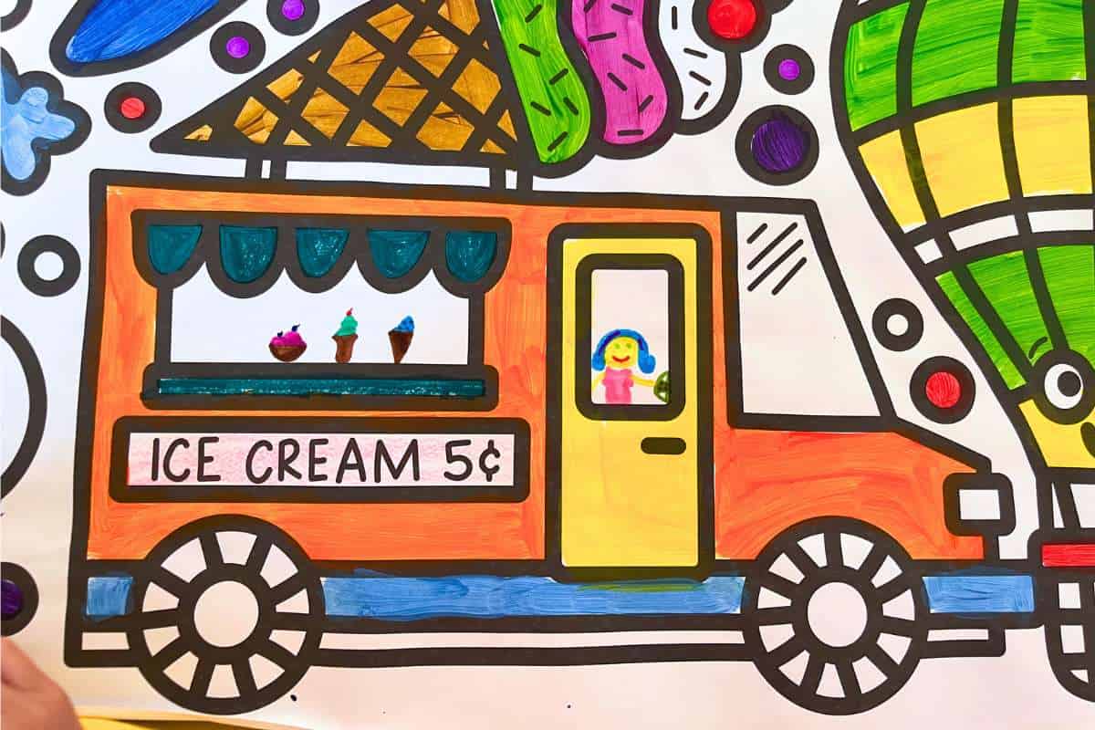 Vehicle Giant Coloring Poster - Friends Art Lab