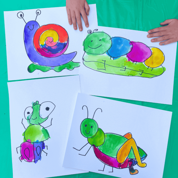 Childlike Drawing Insect How to Draw Insects - Preschool Drawing Activity - Friends Art Lab