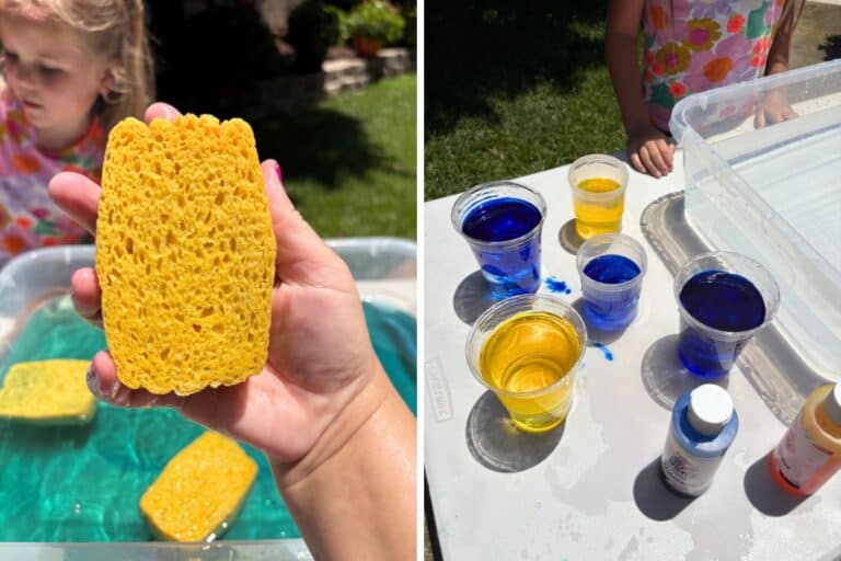 Sponge water play for kids - Friends Art Lab
