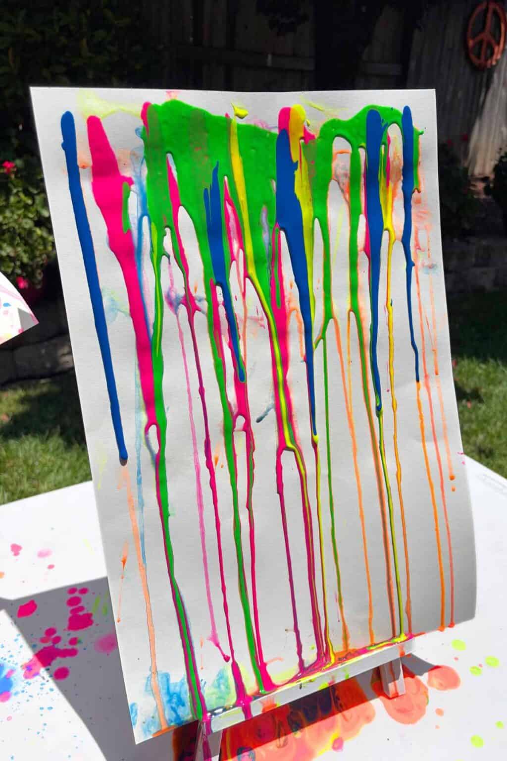 Drip Paint Painting for Kids - Friends Art Lab