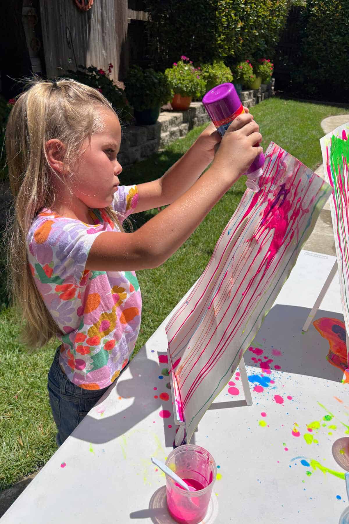 Drip Paint Painting for Kids - Friends Art Lab