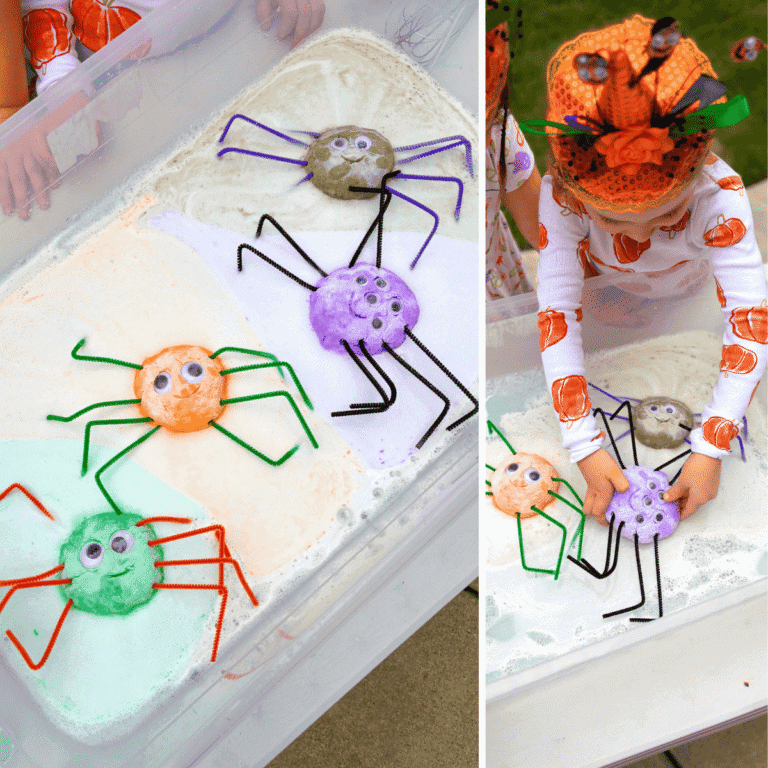 Fizzing Spiders - Easy Halloween Science for Preschoolers - Friends Art Lab