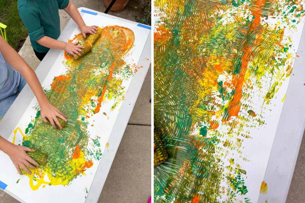 Corn Painting Fall Art Project for Kids - Friends Art Lab