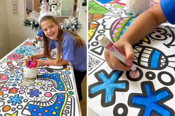 Winter Giant Coloring Poster - Friends Art Lab