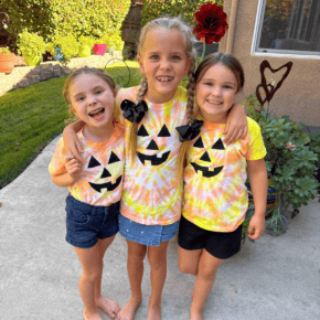 Jack-o-Lantern Halloween Tie-Dye Shirts